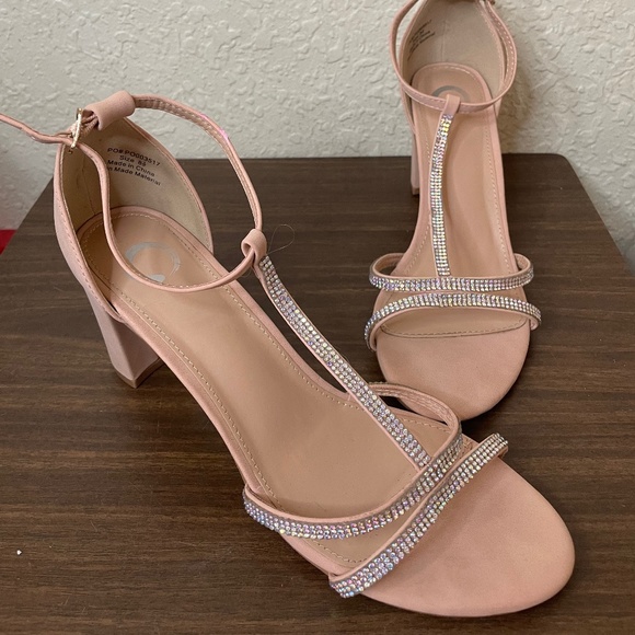 Journee Collection Shoes - Journee Collection Denali Nude Sequin Beaded Pump